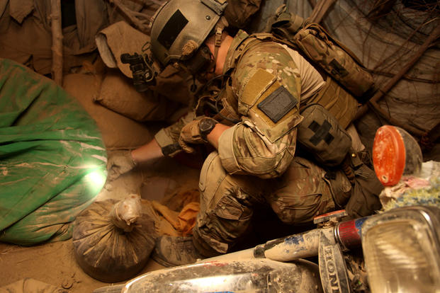 An Afghan and coalition security force seized more than 40 pounds of opium during an operation to capture a Taliban commander in Panjwa'i district, Kandahar province, Afghanistan July 4, 2012. (Department of Defense photo/U.S. Army Spc. Pedro Amador)
