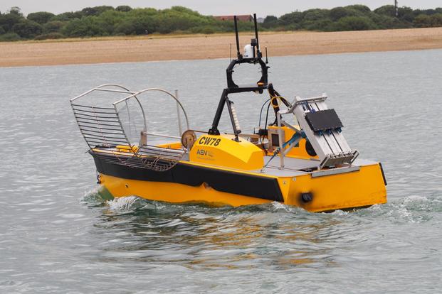 ASV unmanned marine systems’ 18-foot, 57-horsepower CW-5, or C-Worker. (Image: ASV)