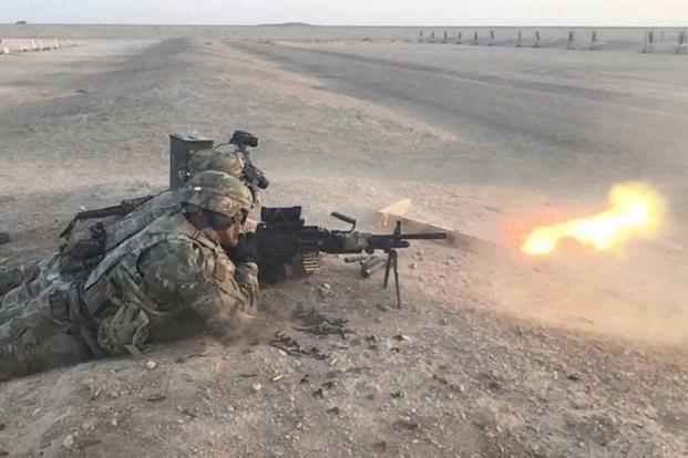 Raider Brigade Soldiers with 1st Battalion, 38th Infantry Regiment, 1st Stryker Brigade Combat Team, 4th Infantry Division, conduct weapons training on a M249 Squad Automatic Weapon system on Oct. 9, 2018, to remain tactically proficient and ready to execute operations in Afghanistan. The Army plans to replace it soon with the Next Generation Squad Weapon. Spc. Markus Bowling/Army