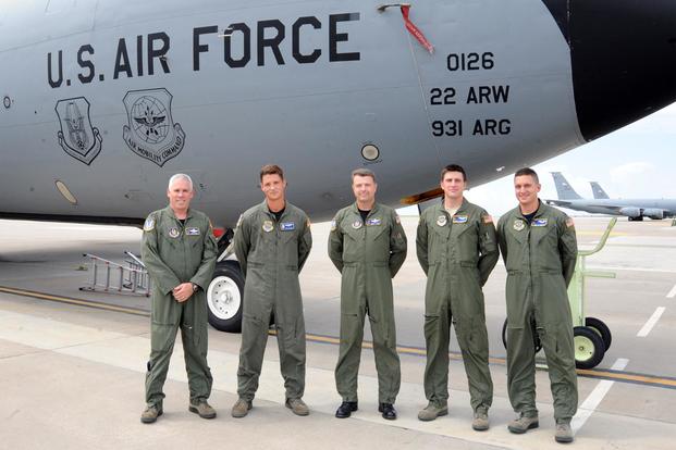 The Air Force is experimenting using more two-piece flight suits, such as the Airman Aircrew Combat Uniform (A2CU), instead of the one-piece flight suit, seen here.  (U.S. Air Force/Staff Sgt. Dallas Edwards)
