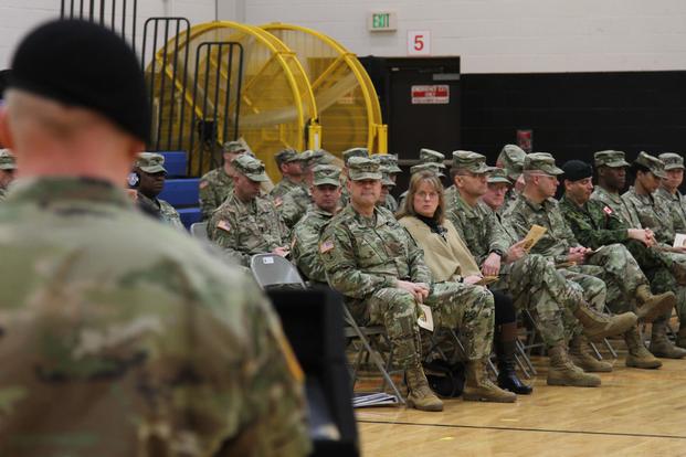 A ceremony marks the launch of the first-ever Intelligence, Information, Cyber, Electronic Warfare and Space Detachment in the U.S. Army, Jan. 1, 2019. (U.S. Army/Pvt. Caleb Minor)