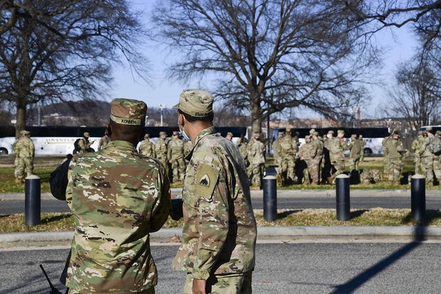 National Guard members arrive in Washington, D.C.