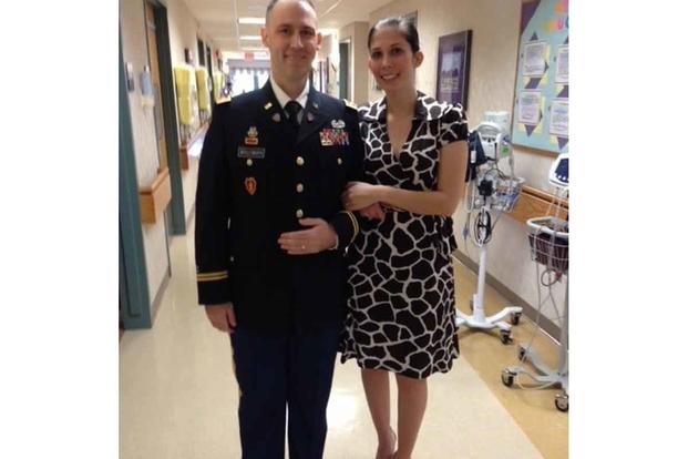 Chad and Aimee Wriglesworth at Walter Reed in 2013.