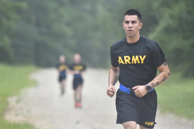 Soldier gets in morning run at Fort Rucker.