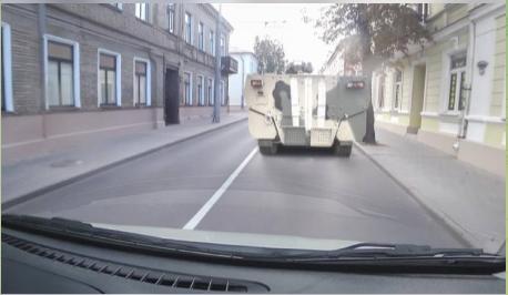 A Russian BTR-22 APC was spotted in Hrodno, Belarus, ~60 miles from the Polish border. From Telegram - New Russian BTR-22 APC was spotted in Hrodno