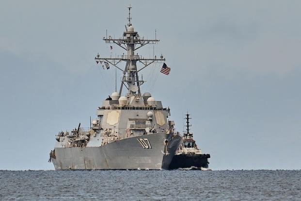 The USS Gravely destroyer arrives to dock for military exercises in Port-of-Spain, Trinidad and Tobago, Sunday, Oct. 26, 2025. (AP Photo/Robert Taylor) Trinidad Tobago US Ship