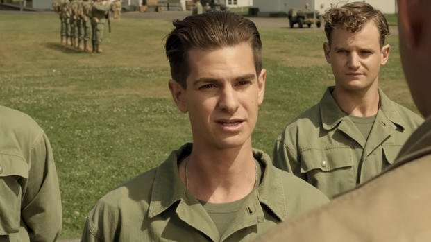 Andre Garfield as Desmond T. Doss in Hawksaw Ridge (2016) Andre Garfield as Desmond T. Doss in Hawksaw Ridge (2016)