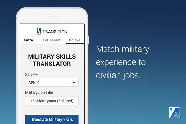 Match military experience to civilian jobs