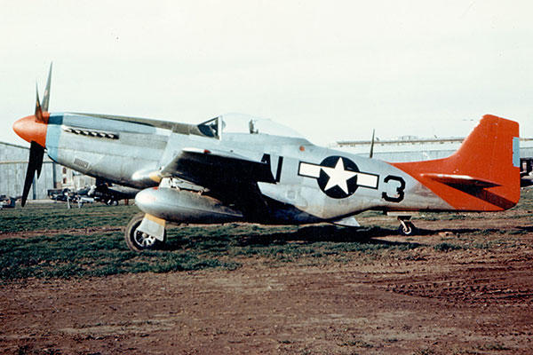 One of the famous P-51 Mustang "Red Tails" of the 332nd fighter group. (U.S. Air Force photo)