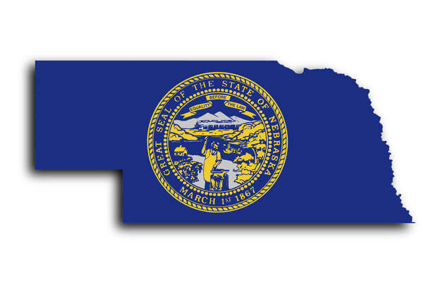 Nebraska Map With State Seal