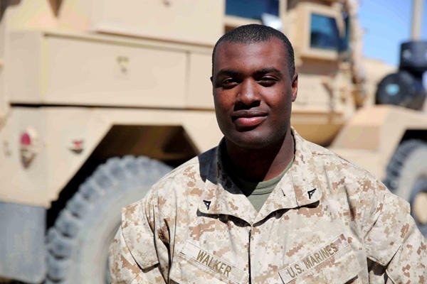 Lance Cpl. Kalib Walker, Marine who became a father while deployed.