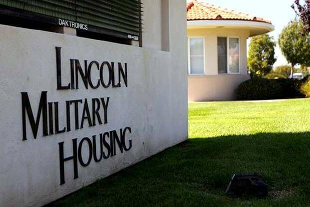 Lincoln Military Housing sign.