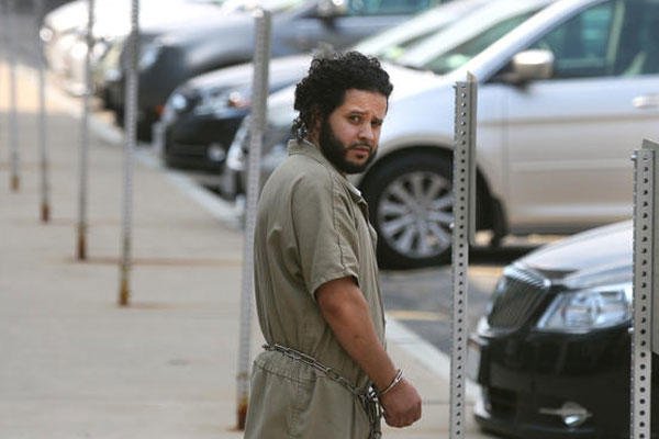 Mufid Elfgeeh is taken from his arraignment in federal court in Rochester, NY, Monday June 2, 2014. (AP Photo/Democrat & Chronicle, Shawn Dowd)