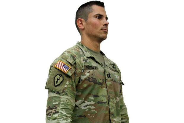 Capt. Daniel Ferenczy, assistant product manager for Extreme Weather Clothing and Footwear, modeling the Army’s new Improved Hot Weather Combat Uniform. (Photo: Program Executive Office Soldier)