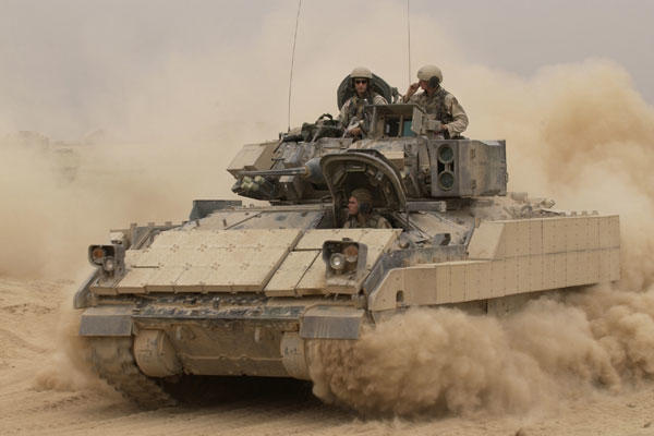 The Bradley Fighting Vehicle is one of many systems the Army bought during the Cold War. It has struggled to land modernization programs since. (Army photo)