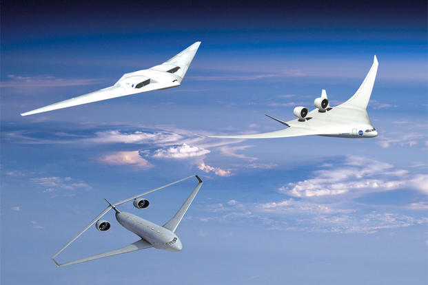 2011 image related to NASA’s goals of making future aircraft burn 50% less fuel than aircraft that entered service in 1998, emit 75% fewer harmful emissions; and shrink geographic areas affected by objectionable airport noise by 83%. (Image: NASA)