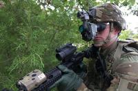 Soldier wearing the Enhanced Night Vision Goggles. (U.S. Army Photo)