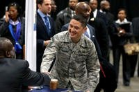 Making direct contact with managers looking to hire, rather than going through the usual human resources contacts, pays off for job-hunting veterans. (US Congress photo) 