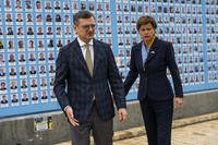 Ukraine Foreign Minister Dmytro Kuleba and his Latvia counterpart Baiba Braze