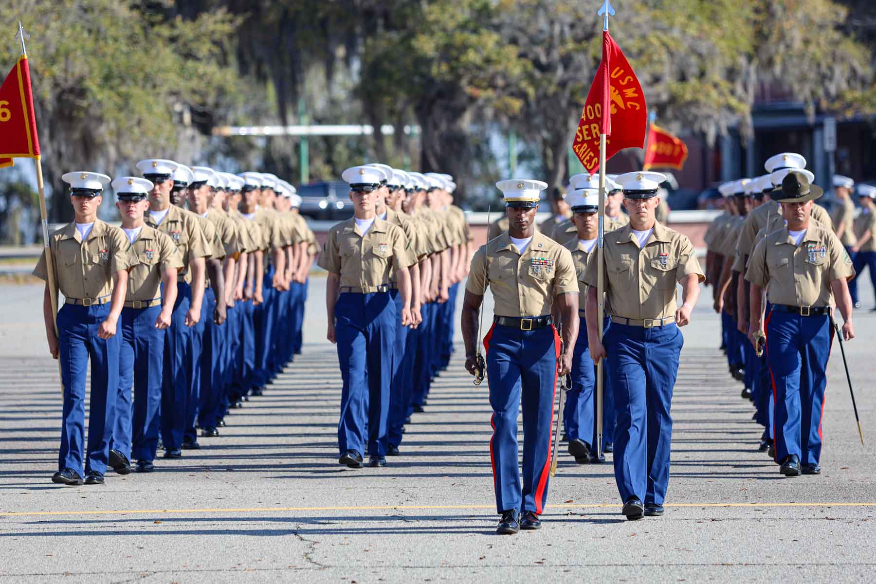 Mil Marine Recruits Graduate Parris Island 1800 