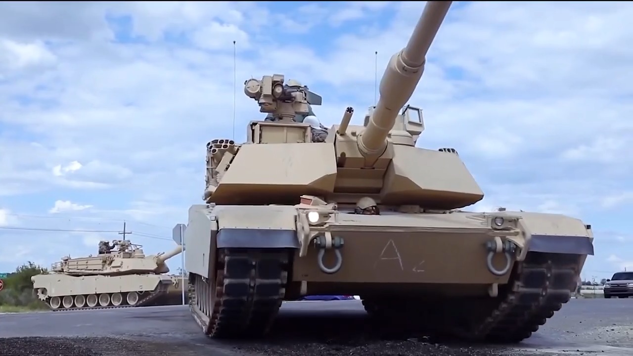 Tank heading toward the viewer