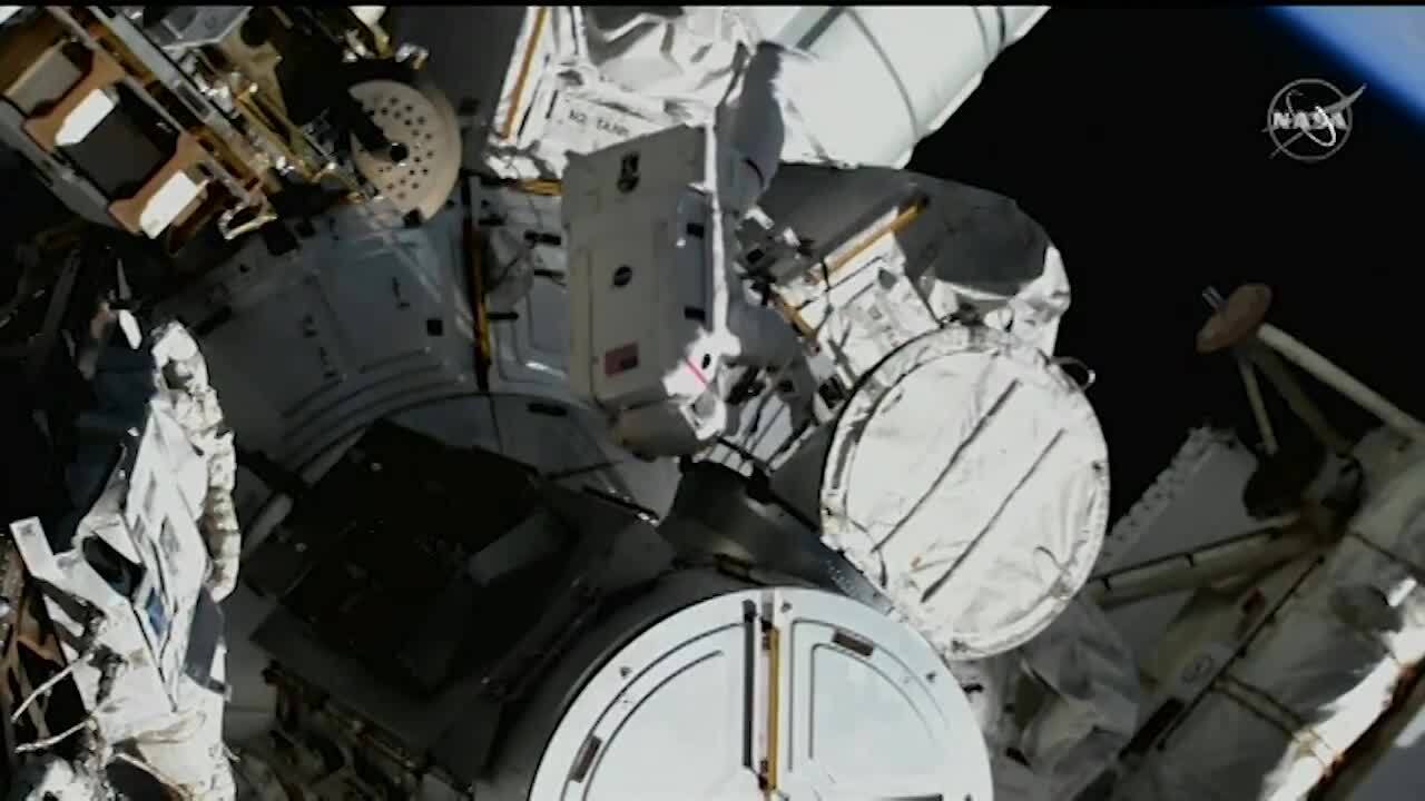 NASA Astronauts Conduct Spacewalk at ISS
