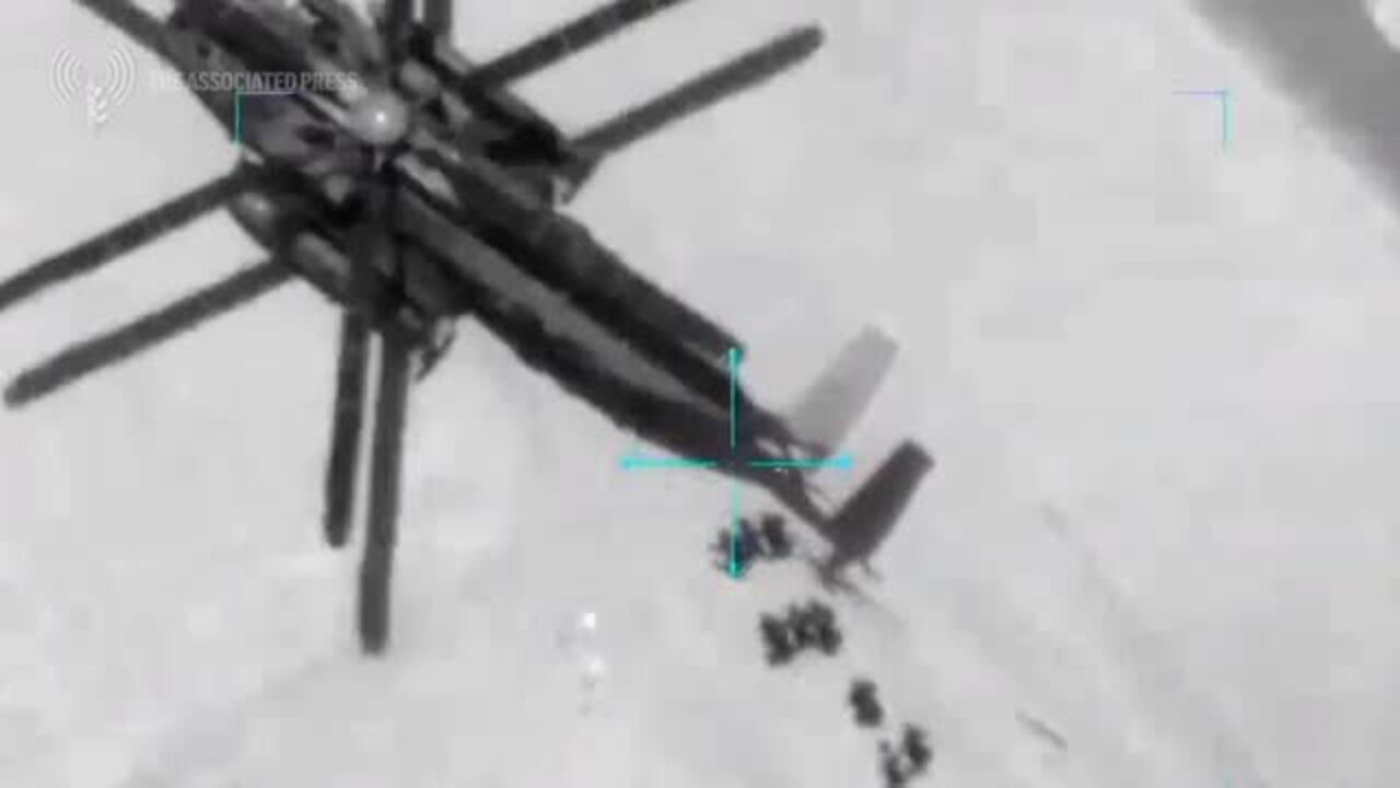 Israeli Military Releases Footage It Says Shows Helicopter Take off With 3 Released Hostages