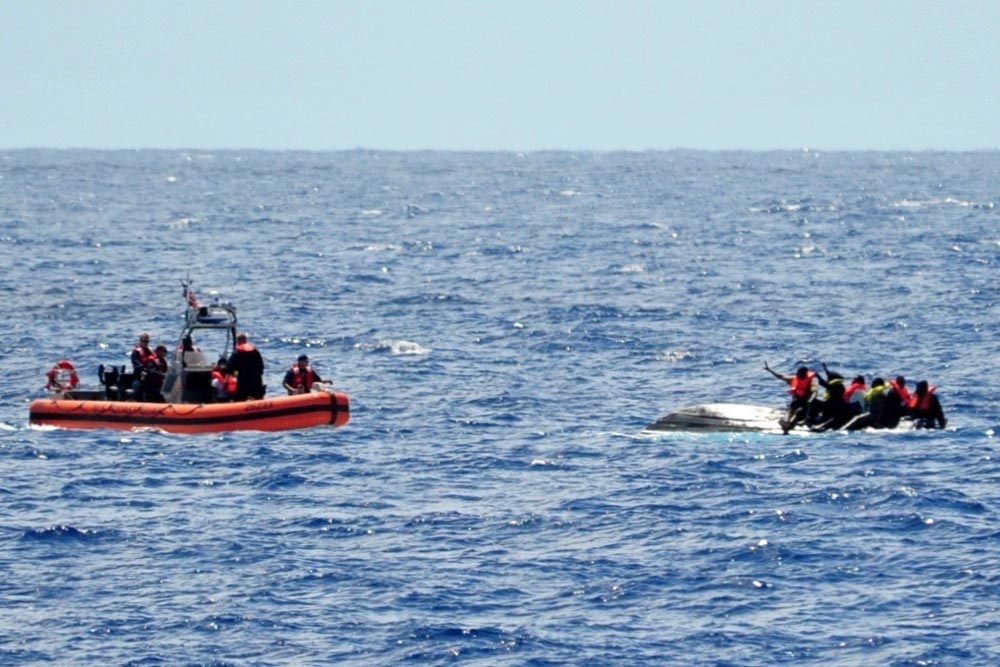 Coast Guard Rescues 10 from Capsized Boat Off the Bahamas | Military.com