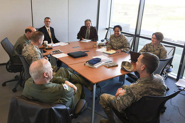 Airmen from Joint Base Andrews take part in a focus group. (Air Force photo)