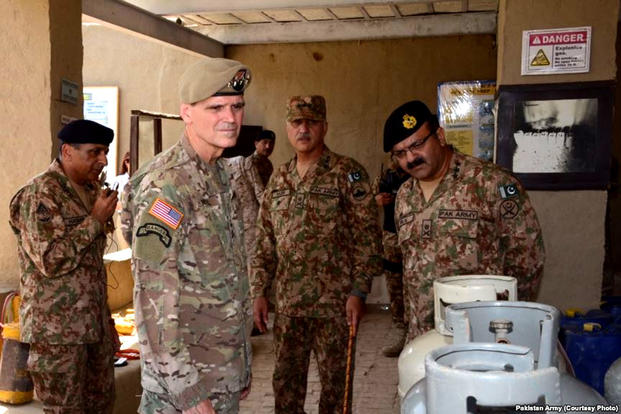 Gen. Joseph Votel, commander of U.S. Central Command, visits North Waziristan, Pakistan on Aug. 19. (Pakistan Army photo)