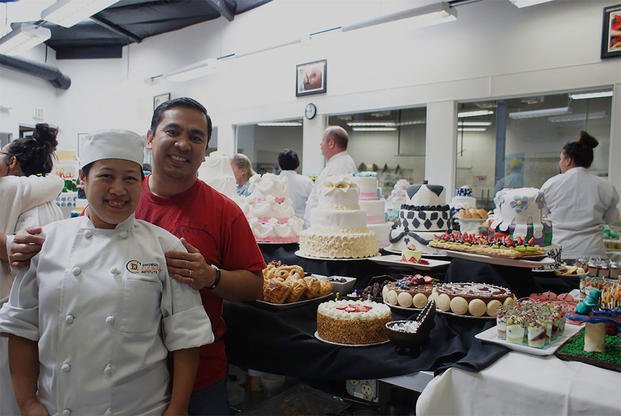 Navy veteran Luis Surla and his wife Olivia own California-based Joselle's Bakery. (Courtesy of Luis Surla) 