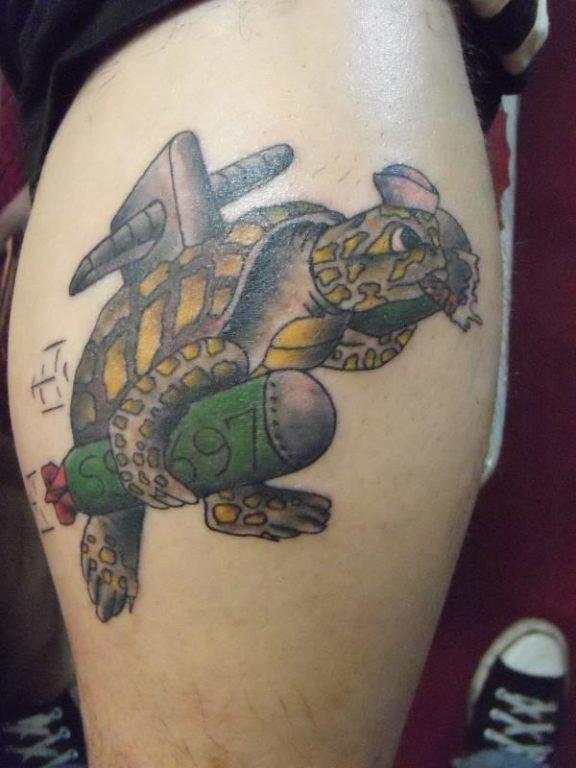Turtle shellback  Traditional nautical tattoo Shellback tattoo Mermaid  tattoos