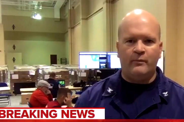 The U.S. Coast Guard “removed” a member from its Hurricane Florence response team after he made an “OK” hand gesture on live television that the agency deemed “offensive.”  (MSNBC via Fox News)