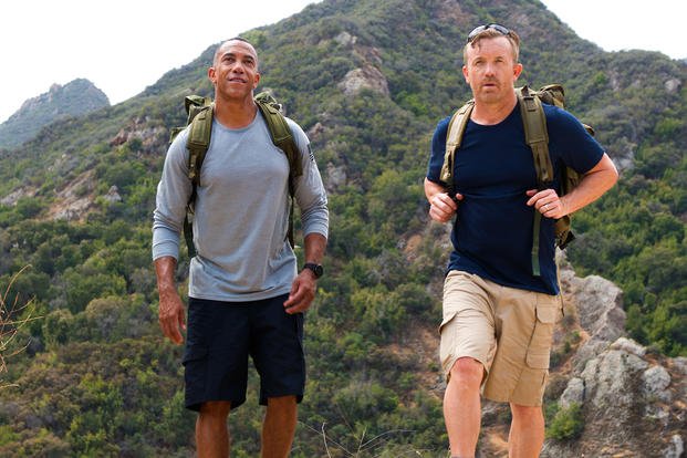 two men on a hike