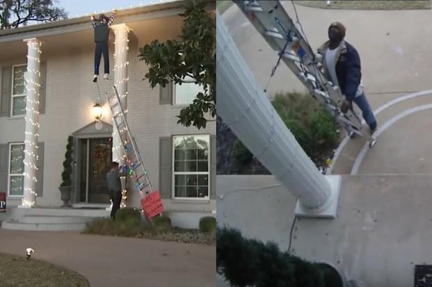 Veteran Rushes to Save Man Hanging From Roof But Finds a Dummy ...