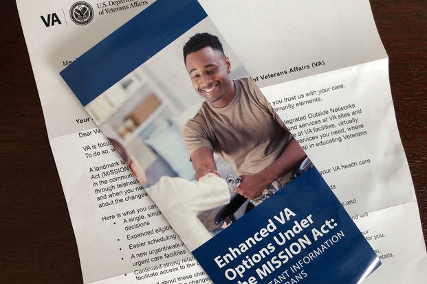 A flyer on the VA's new MISSION Act updates was sent to veterans in May, 2019. (Amy Bushatz/Military.com)