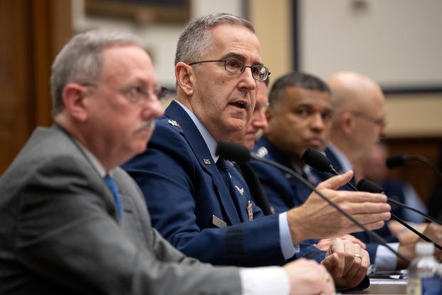 Air Force Gen. John E. Hyten, commander of U.S. Strategic Command, testifies for the House Armed Services Committee in Washington, D.C. March 28, 2019. (DoD photo/EJ Hersom)