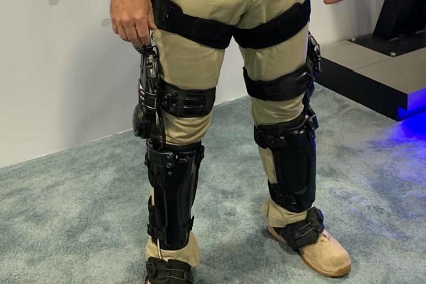 The ONYX exoskeleton is a lower-body powered system that alleviates pressure on injuries, increases strength and endurance and lessens fatigue, helping soldiers carry out strenuous missions for longer without compromising their physical health. (Chiara Vercellone)