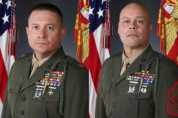 Lt. Col. Clinton Kappel (left) and Sgt. Maj. Elson Aviles (right). (Images: U.S. Marine Corps)
