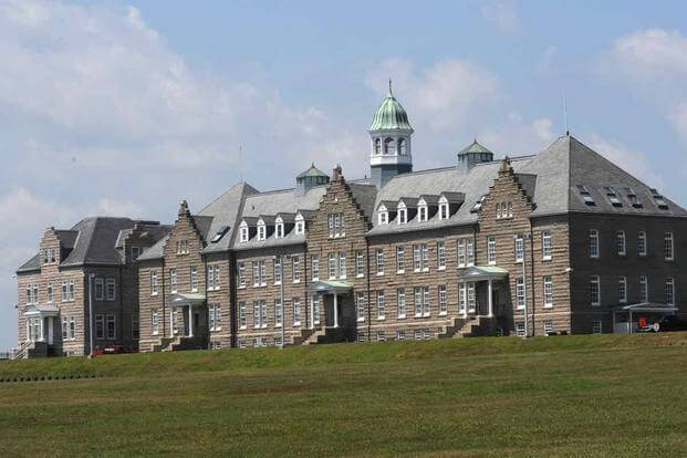 U.S. Naval War College's (NWC) Luce Hall located at Naval Station Newport in Newport, Rhode Island. 