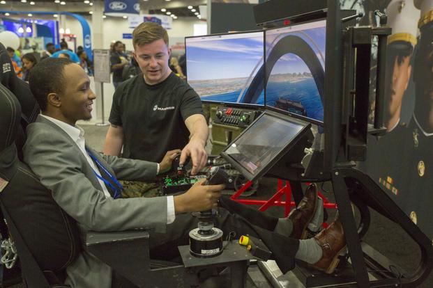 Marine recruiter flight simulator