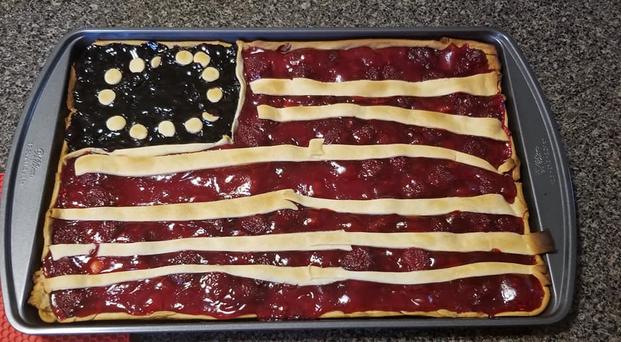 dessert that looks like a flag