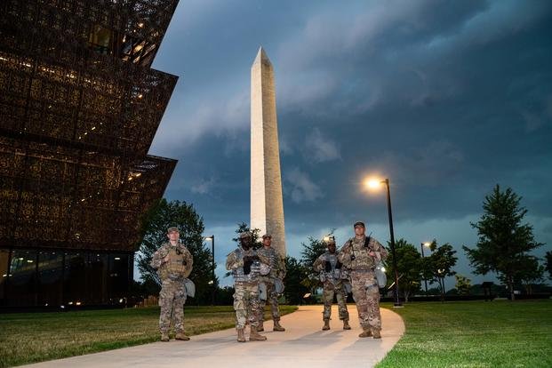 More than 100 Soldiers from the Maryland Army National Guard provided a nightly security presence over historical landmarks along the National Mall in June 2020.