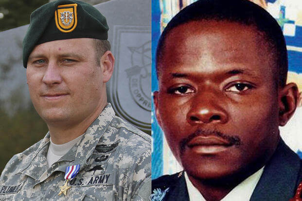 Sgts. 1st Class Earl Plumlee, left, and Alwyn Cashe, are being cleared for the Medal of Honor in the 2021 defense policy bill.