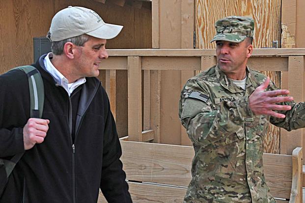 Denis McDonough is briefed in Afghanistan in 2010