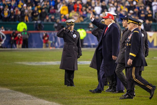 Donald Trump Army-Navy football game