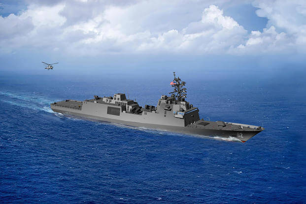 artist rendering of the guided-missile frigate FFG(X)