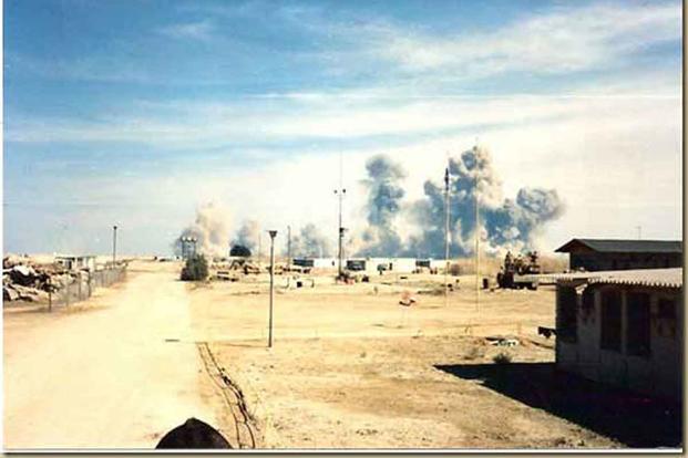 Demolition of Iraqi munitions at Khamisiyah munitions depot.