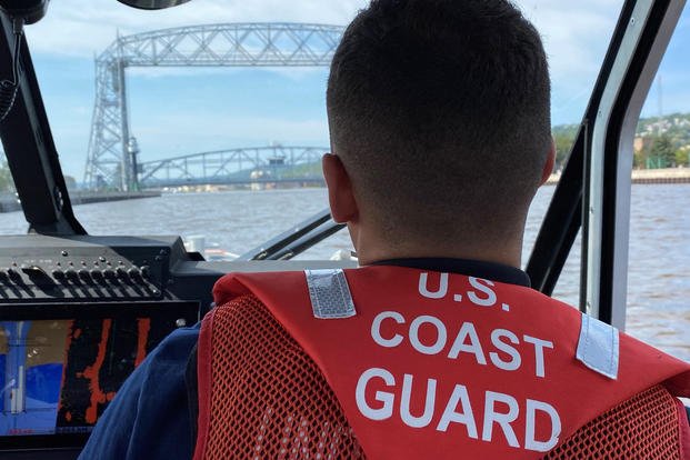 Personnel from U.S. Coast Guard Station Duluth