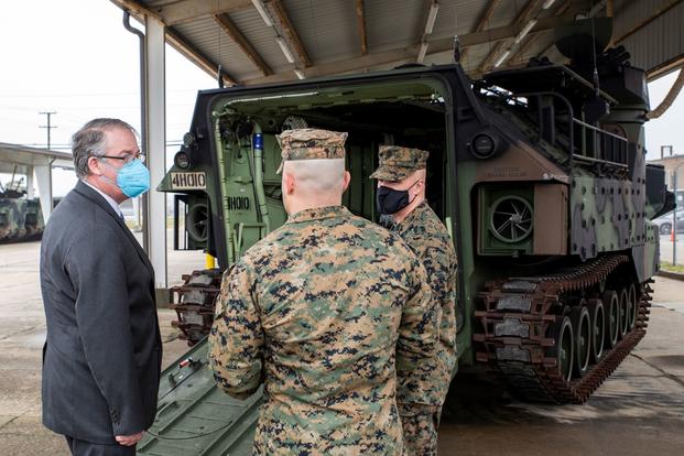 Acting Secretary of the Navy Harker visits Joint Expeditionary Base Little Creek-Fort Story.